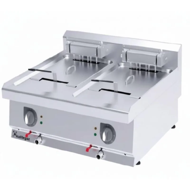 Kalitegaz F6070E 700 Seri Fritöz Çift Gözlü Set Üstü 40x70 Cm 12+12 L Elektrikli 400 V