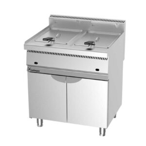 Kalitegaz FCS8070G 700 Seri Dolaplı Fritöz Çift Gözlü 80x70 Cm Monoblok Gazlı