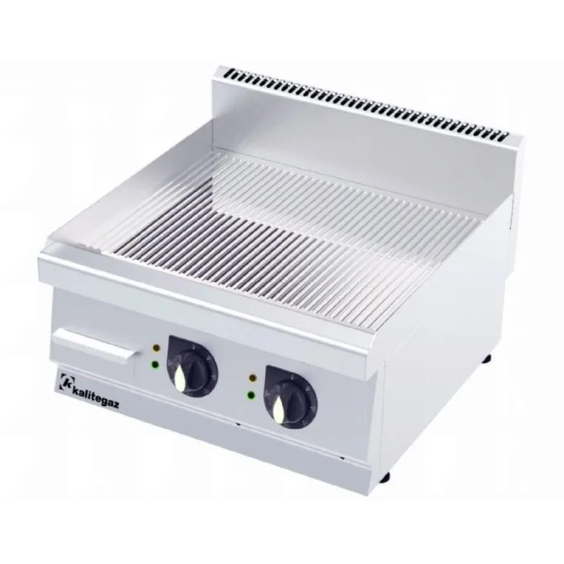 Kalitegaz GG6060EC 600 Seri Krom Kaplı Pleyt Izgara Oluklu 60x60 Cm Elektrikli 400 V
