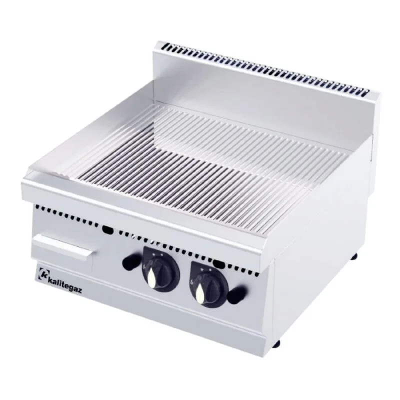 Kalitegaz GG6060GC 600 Seri Krom Kaplı Pleyt Izgara Oluklu 60x60 Cm Gazlı