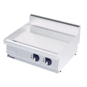 Kalitegaz GG8070EC 700 Seri Krom Kaplı Pleyt Izgara Oluklu 80x70 Cm Elektrikli 400 V