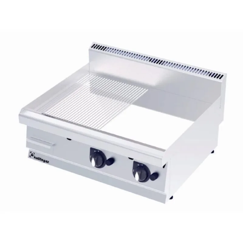 Kalitegaz GS1070GC 700 Seri Krom Kaplı Pleyt Izgara Yarı Oluklu 100x70 Cm Gazlı