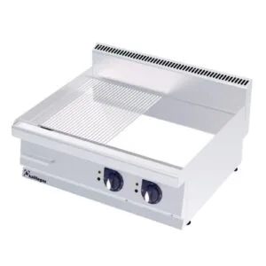Kalitegaz GS1270EC 700 Seri Krom Kaplı Pleyt Izgara Yarı Oluklu 120x70 Cm Elektrikli 400 V