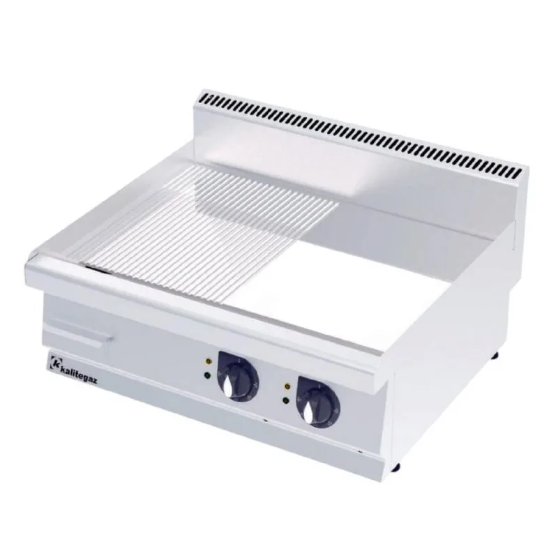 Kalitegaz GS1270EC 700 Seri Krom Kaplı Pleyt Izgara Yarı Oluklu 120x70 Cm Elektrikli 400 V