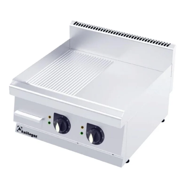 Kalitegaz GS6060E 600 Seri Pleyt Izgara Yarı Oluklu 60x60 Cm Elektrikli 400 V