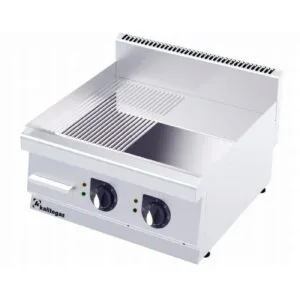 Kalitegaz GS6060EC 600 Seri Krom Kaplı Pleyt Izgara Yarı Oluklu 60x60 Cm Elektrikli 400 V