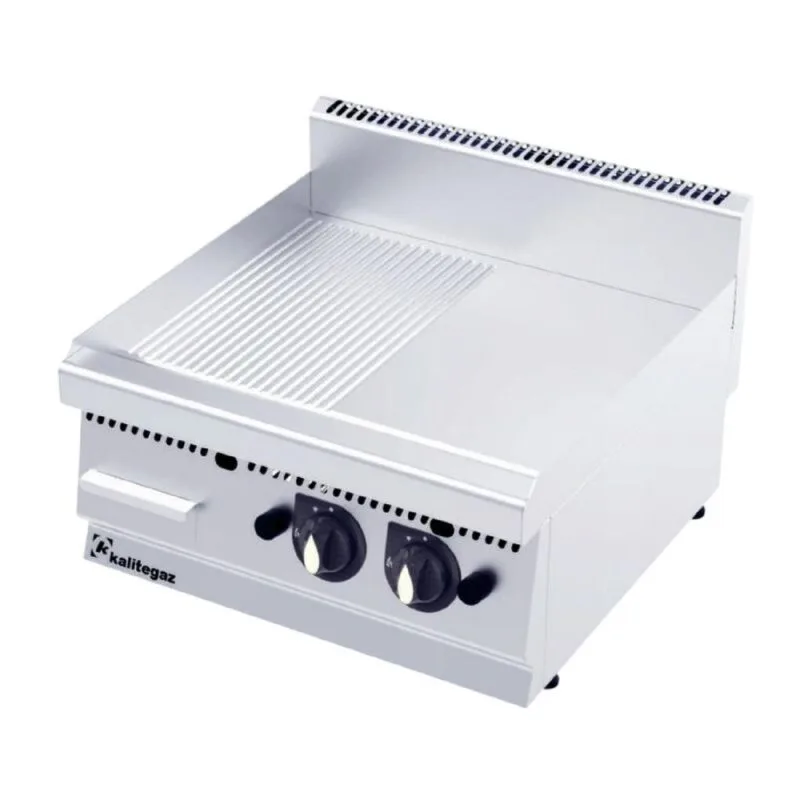 Kalitegaz GS9060GC 600 Seri Krom Kaplı Pleyt Izgara Yarı Oluklu 90x60 Cm Gazlı
