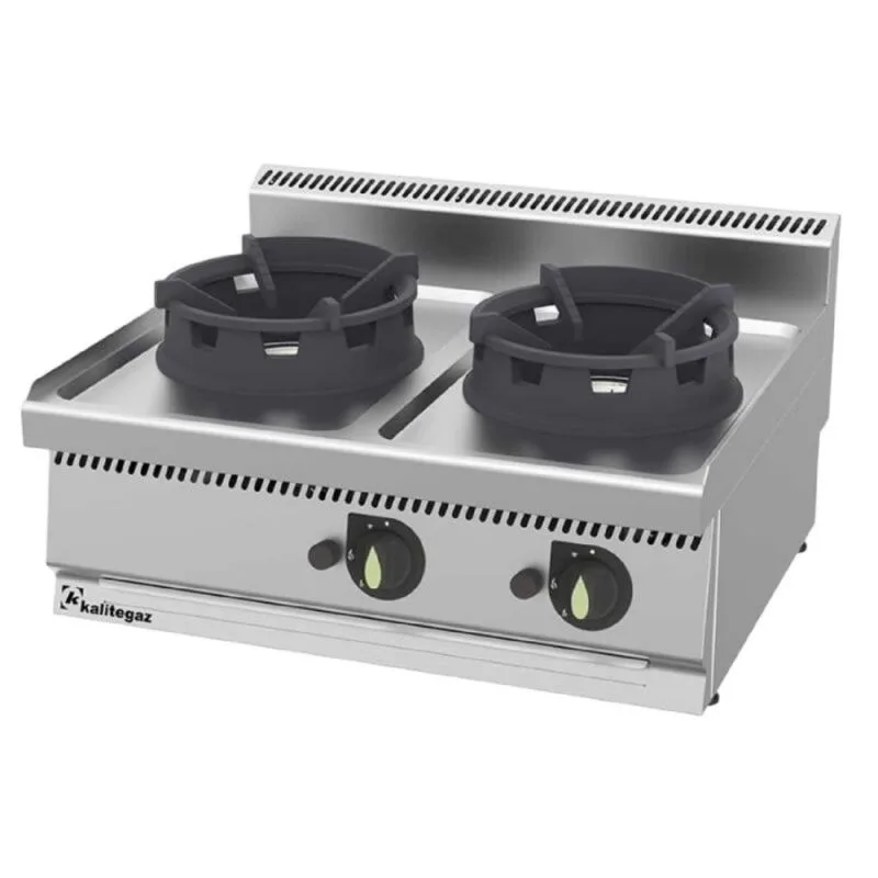 Kalitegaz WC8070G 700 Seri Set Üstü Wok Ocak İkili 80x70 Cm Gazlı