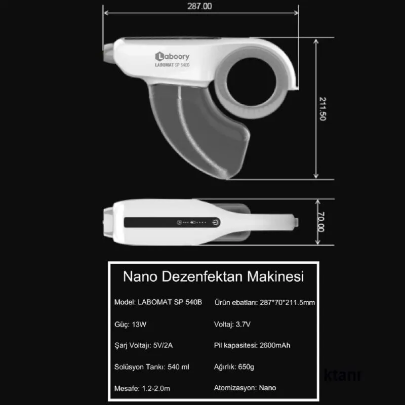 Laboory Labomat SP 540B Püskürtmeli Nano Dezenfektan Makinesi