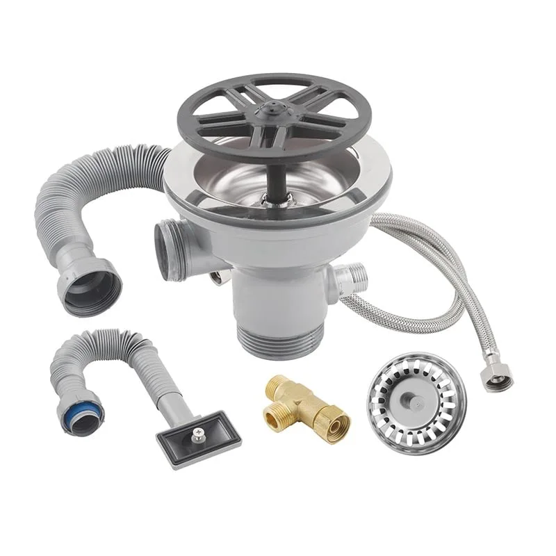 Liva Gaz Bardak ve Kap Yıkama İçin Yan Taşmalı Evye İçi Sifon Sistemi 115 mm