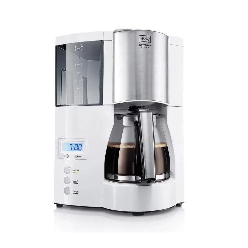 Melitta 100801-W Optima Timer Zaman Ayarlı Filtre Kahve Makinesi Beyaz