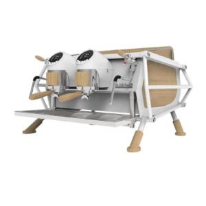 Sanremo Cafe Racer Custom Tam Otomatik Espresso Kahve Makinesi 2 Gruplu Beyaz-Ahşap