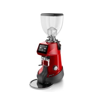 Fiorenzato F64 EVO PRO XGİ Dark Titanyum Soğutmalı On Demand Kahve Değirmeni Tartılı 64 mm Parlak Kırmızı