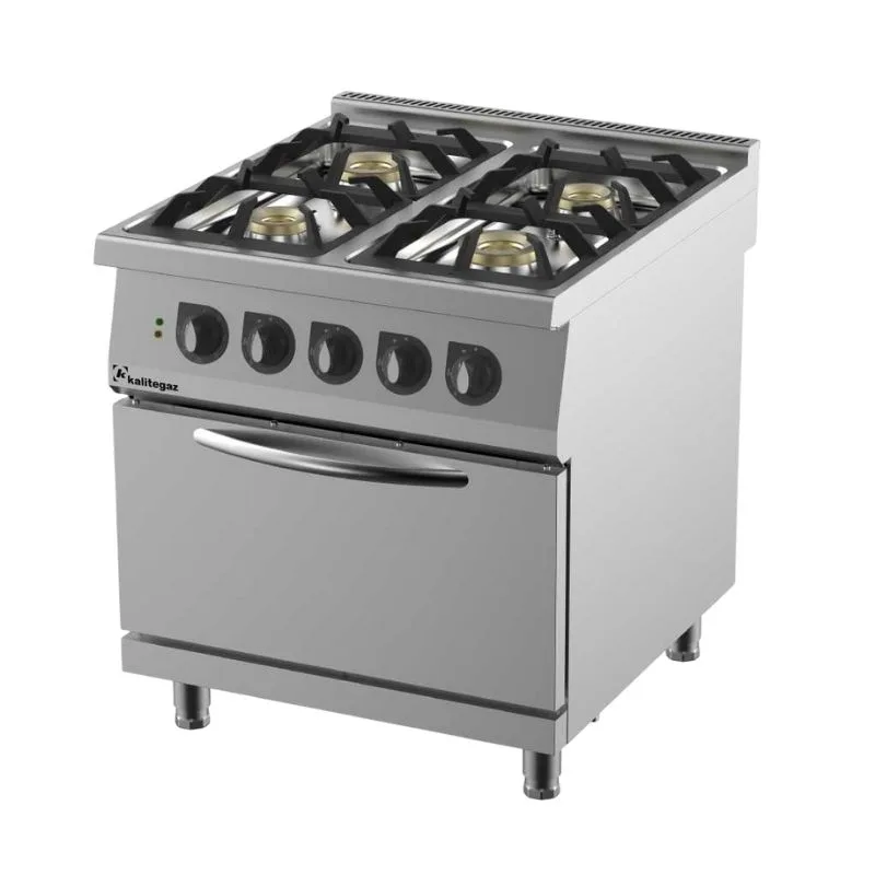 Kalitegaz CO8090GE 900 Seri Dörtlü Kuzine Fırın Dolaplı 80×90 Cm Gazlı & Elektrikli 400 V