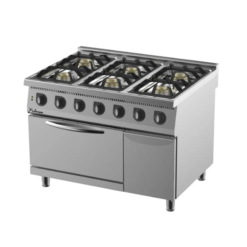 Kalitegaz CO1290GE 900 Seri Altılı Kuzine Fırın Dolaplı 120×90 Cm Gazlı & Elektrikli 400 V