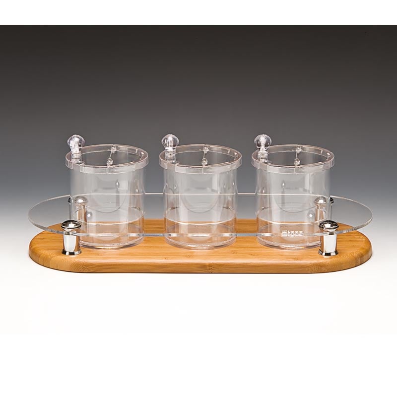 Zicco ZCP-576 Ahşap Altlı Polikarbon Sosluk Reçellik Baharatlık Standı 0.75 L 48x19 cm