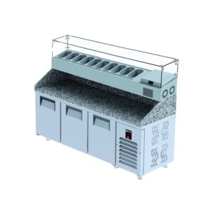 İceinox PTS-GR 515 CR Make Up GN Tepsi Kapasiteli 3 Kapılı Buzdolabı 515 L 430 K 40x60 cm