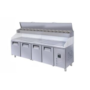 İceinox PTS-HM 650 Mermerli Make Up 4 Kapılı Buzdolabı 650 L 304 K 250x70x130 cm