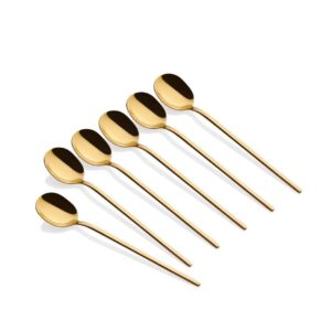 The Mia Çay Kaşığı 6 Parça - 13 Cm Parlak Gold
