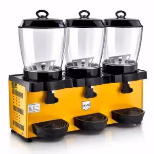 Remta ST38 Royal Mini Üçlü Şerbet ve Ayran Soğutucu 11+11+11 L, Sarı