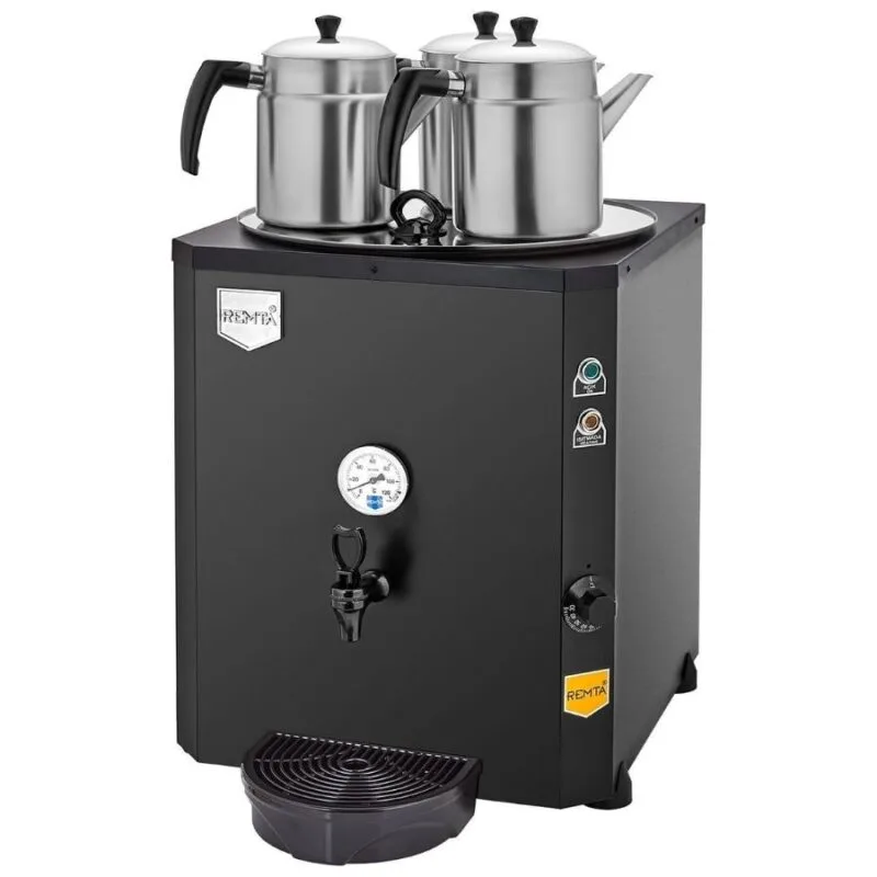 Remta DE10 Jumbo Çay Makinesi 3 Demlikli 40 Litre Elektrikli Siyah