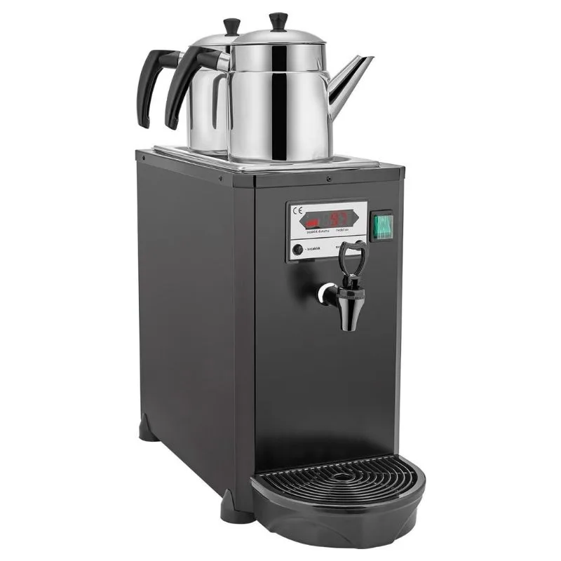 Remta DE18 2 Demlikli Dijital Jumbo Çay Makinesi Elektrikli 5.5 lt Şamandıralı Siyah