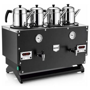 Remta EP04(L) Çift Cidarlı 4 Demlikli Çay Makinesi 43 Litre Elektrikli Siyah