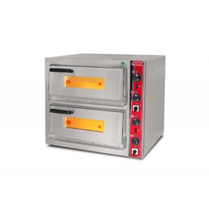 SGS PO / 5050 DE Çift Katlı Pizza Fırını Elektrikli 4+4 Pizza Ø 25 Cm