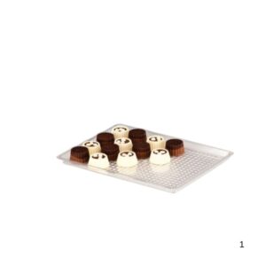 Zicco ZCP 252 Polycarbonat Çikolata Teşhir Tepsi 17,5 X 23,5 Cm