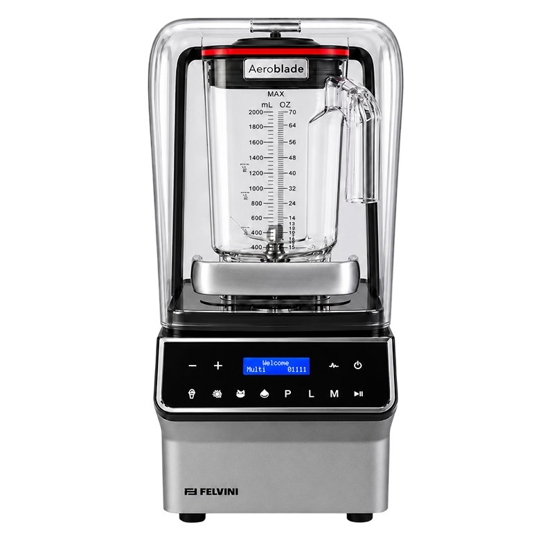 Felvini AeroBlade Dijital Bar Blender Gürültü Önleyici Kapaklı 2 Litre 1800 W Gri