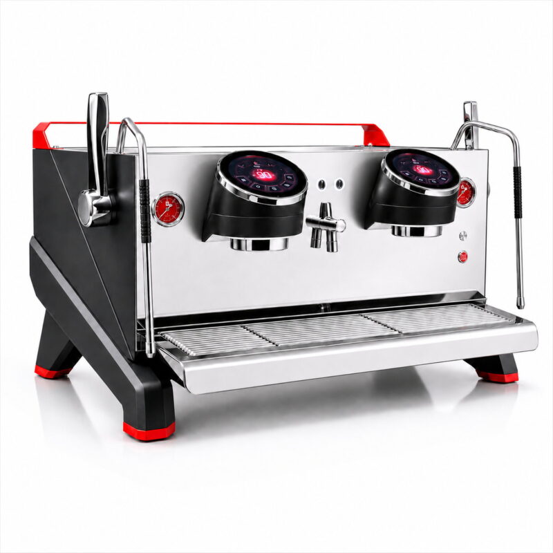 Felvini Raptor Tam Otomatik Espresso Kahve Makinesi Yüksek Kaşık T3 Multi-Boiler PID Kontrollü 2 Gruplu Siyah