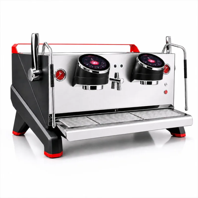 Felvini Raptor Tam Otomatik Espresso Kahve Makinesi Yüksek Kaşık T3 Multi-Boiler PID Kontrollü 2 Gruplu Siyah