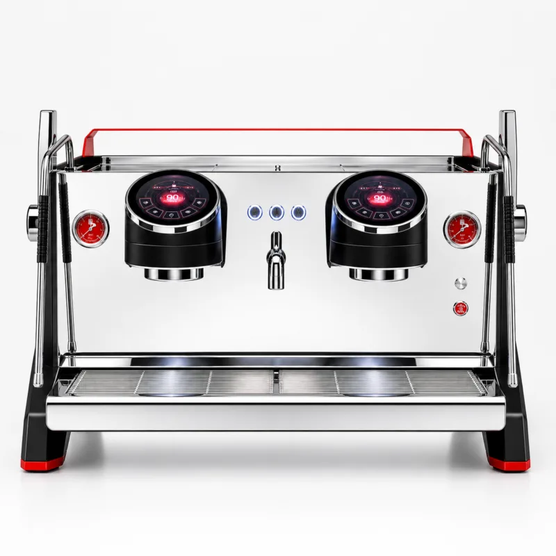 Felvini Raptor Tam Otomatik Espresso Kahve Makinesi Yüksek Kaşık T3 Multi-Boiler PID Kontrollü 2 Gruplu Siyah