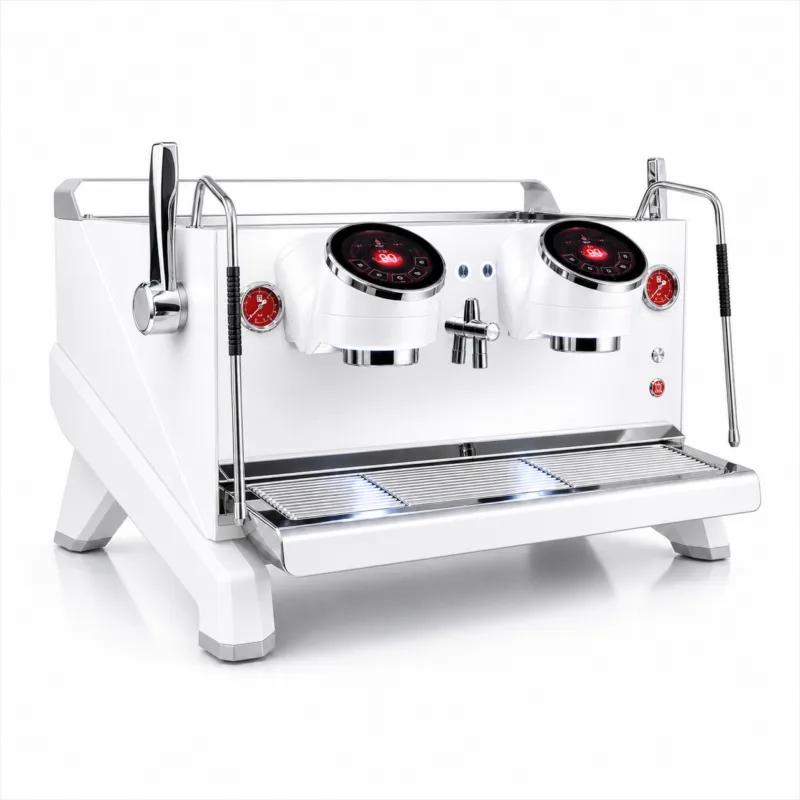 Felvini Raptor Tam Otomatik Espresso Kahve Makinesi Yüksek Kaşık T3 Multi-Boiler PID Kontrollü 2 Gruplu Beyaz