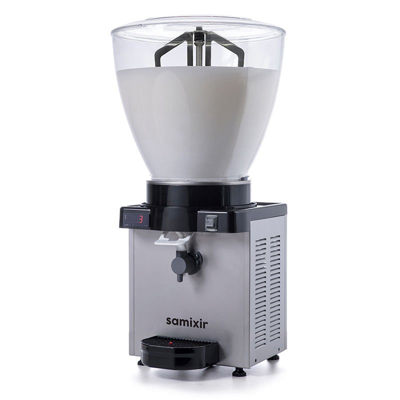Samixir KAM40 Panoramik Köpüklü Ayran Dispenseri, 40 Lt, Dijital, Inox