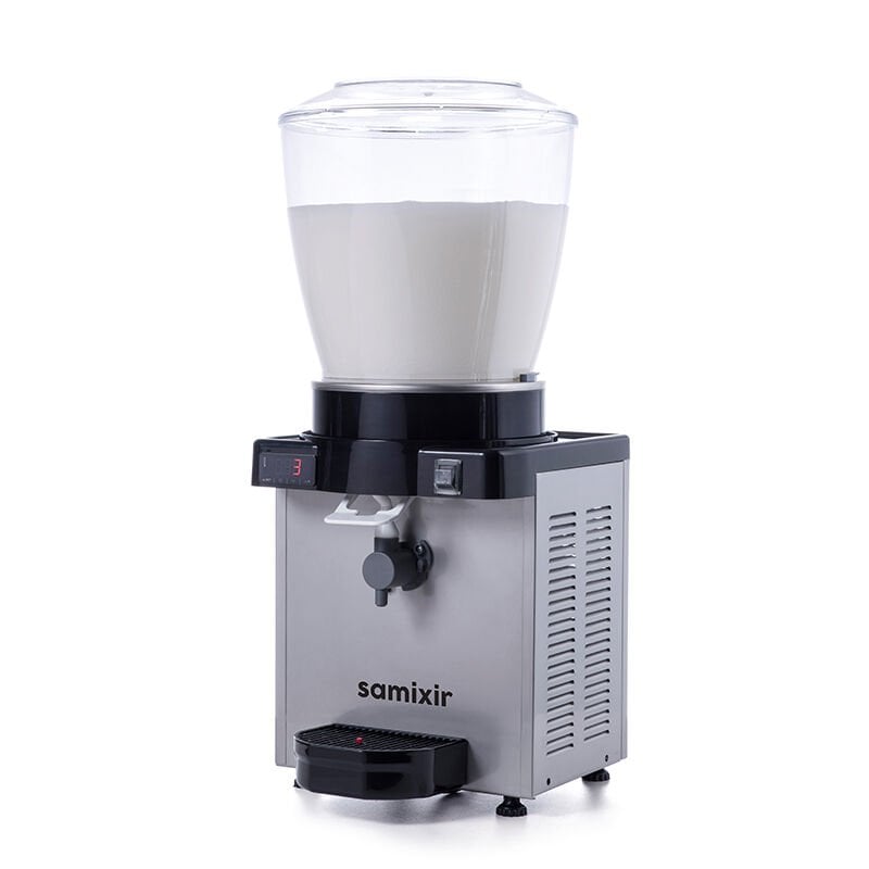 Samixir KAM22 Panoramik Köpüklü Ayran Dispenseri, 22 Lt, Dijital, Inox