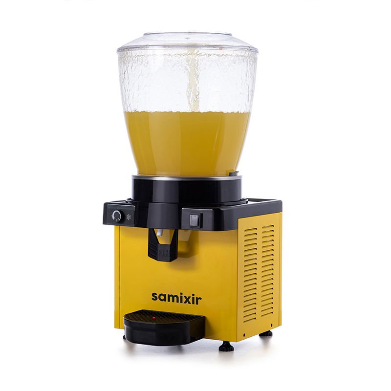 Samixir S22 Panoramik Soğuk İçecek Dispenseri, 22 Lt, Fıskiyeli, Sarı