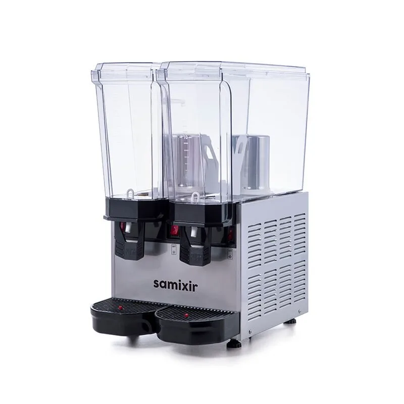 Samixir 40.SMI Klasik Twin Soğuk İçecek Dispenseri, 20+20 L, Fıskiyeli ve Karıştırıcılı, Inox