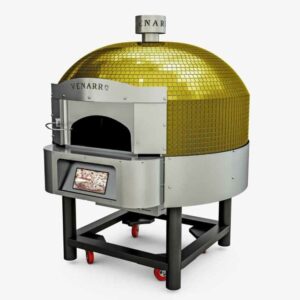 Venarro DYK-08 Döner Tabanlı Gazlı Pizza Fırını, Sarı, Ø 300 mm 9 Pizza
