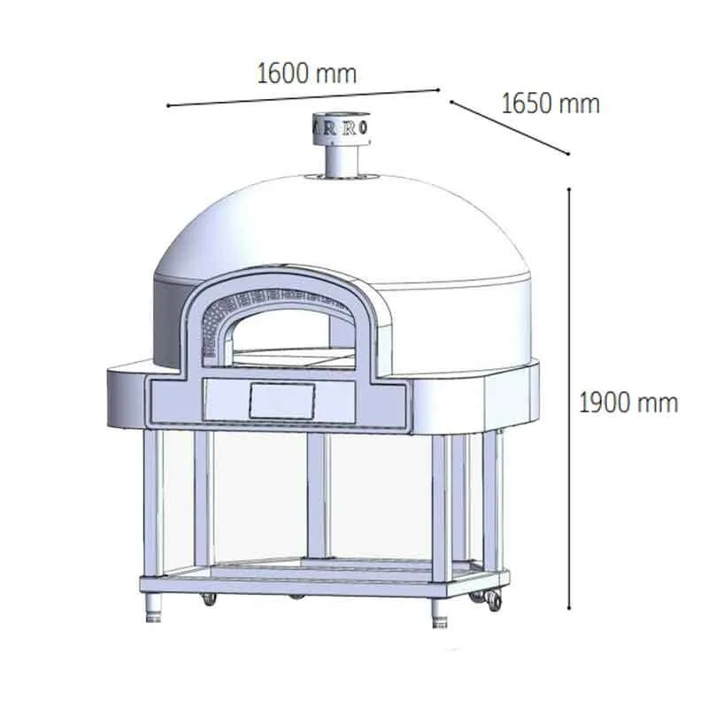 Venarro DYK-03 Katlanabilir Döner Tabanlı Elektrikli Pizza Fırını, Ø 300 mm 6 Pizza