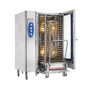 Öztiryakiler OKFG 202 Fırın, Konveksiyonlu, Kızaklı, Kit Arabalı, 20 Adet GN 2/1 Tepsi Kapasiteli, Gazlı