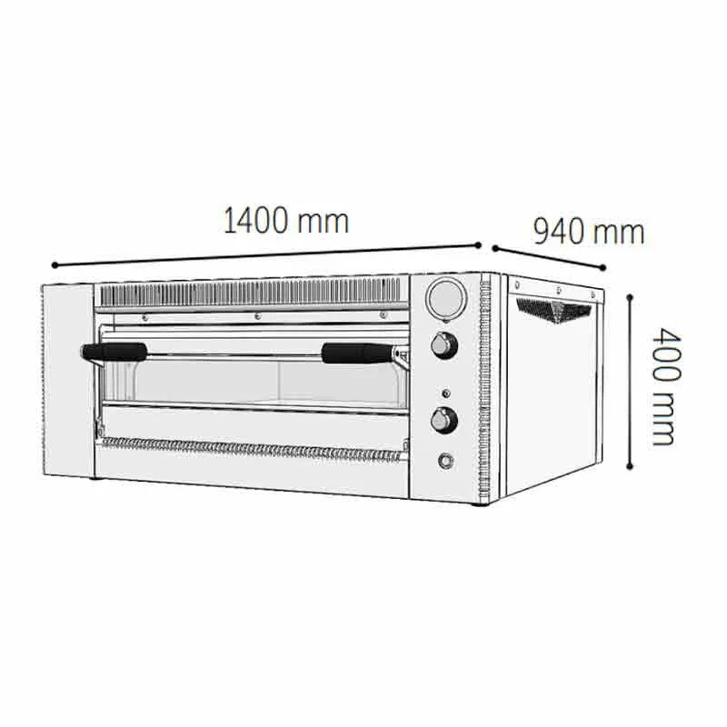 Venarro DYP6S Pizza Fırını Elektrikli, Ø 340 mm x 6