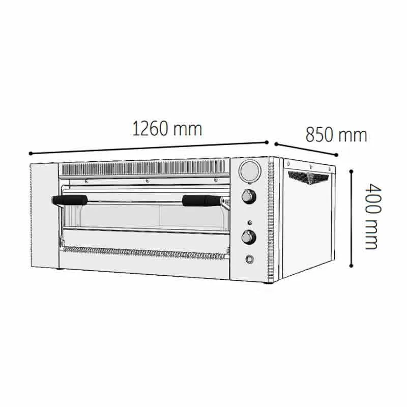 Venarro DYP6 Pizza Fırını Elektrikli, Ø 300 mm x 6