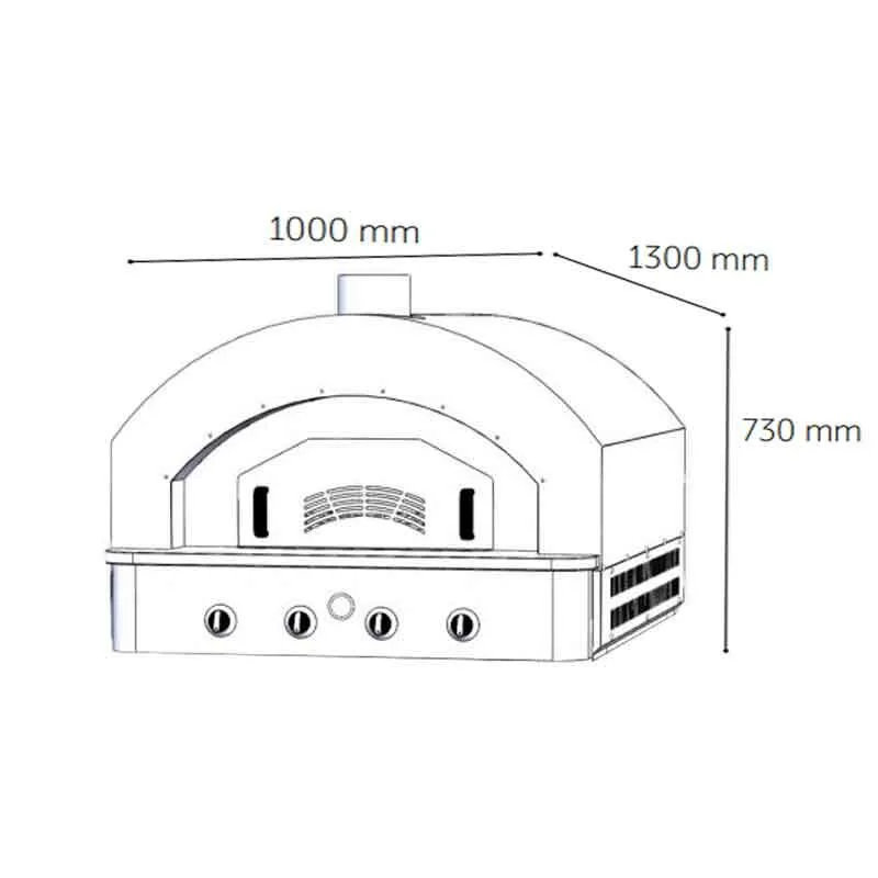 Venarro DYF-7510 Pizza Ve Pide Fırını, Yeşil, 75x100 Cm, Gazlı