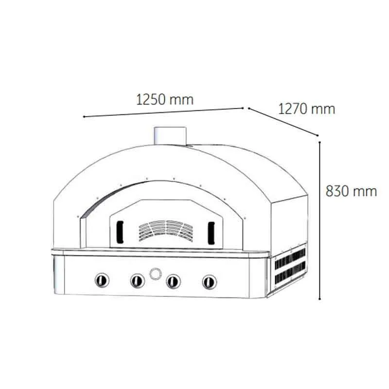 Venarro DYF-1010 Pizza Ve Pide Fırını, Yeşil, 100x100 Cm, Gazlı