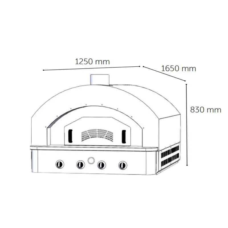 Venarro DYF-1012 Pizza Ve Pide Fırını Yeşil 100x120 Cm Gazlı