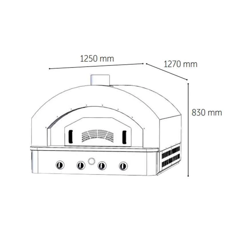 Venarro DYF-1010 Pizza Ve Pide Fırını, 100x100 Cm, Gazlı