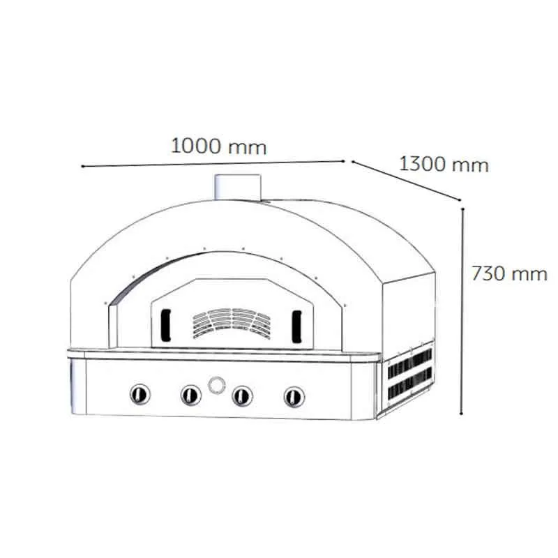 Venarro DYF-7510 Pizza Ve Pide Fırını 75x100 Cm Gazlı