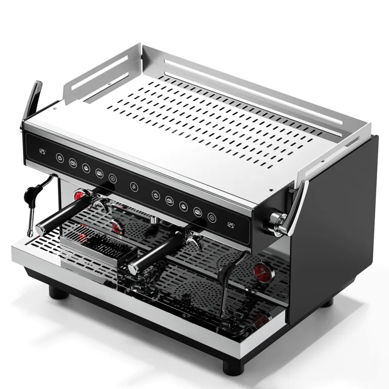Felvini Armor Tam Otomatik Espresso Kahve Makinesi Yüksek Kaşık PID Kontrollü 2 Gruplu Siyah