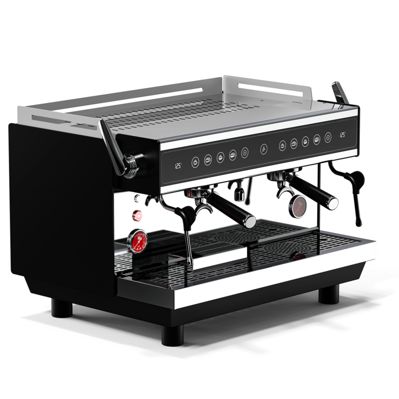 Felvini Armor Tam Otomatik Espresso Kahve Makinesi Yüksek Kaşık PID Kontrollü 2 Gruplu Siyah